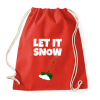 PRINTFASHION LET IT SNOW  - Sportzsák, Tornazsák - Piros