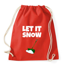 PRINTFASHION LET IT SNOW  - Sportzsák, Tornazsák - Piros tornazsák