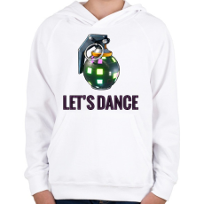PRINTFASHION Let's dance - Gyerek kapucnis pulóver - Fehér