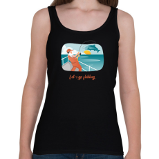 PRINTFASHION Let's go fishing - Női atléta - Fekete