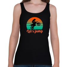 PRINTFASHION Let's jump - Női atléta - Fekete női trikó