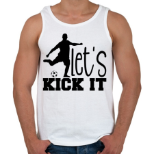 PRINTFASHION Let's kick it - Férfi atléta - Fehér atléta, trikó