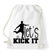 PRINTFASHION Let's kick it - Sportzsák, Tornazsák - Fehér tornazsák