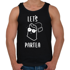 PRINTFASHION Let's ParTEA - Férfi atléta - Fekete