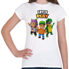 PRINTFASHION Let's play - Stumble - Női póló - Fehér női póló