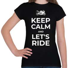 PRINTFASHION LET'S RIDE - Női póló - Fekete