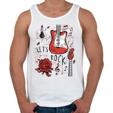 PRINTFASHION Let's rock - Férfi atléta - Fehér