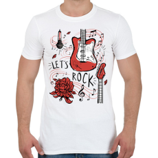 PRINTFASHION Let's rock - Férfi póló - Fehér