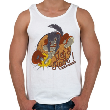 PRINTFASHION Let's rock! - Gitáros minta - Férfi atléta - Fehér atléta, trikó