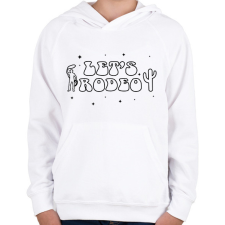 PRINTFASHION Let's rodeo - Gyerek kapucnis pulóver - Fehér gyerek pulóver, kardigán
