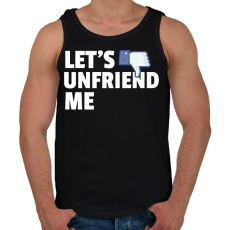 PRINTFASHION LET'S UNFRIEND ME - Férfi atléta - Fekete
