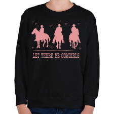PRINTFASHION Let there be cowgirls - Gyerek pulóver - Fekete gyerek pulóver, kardigán
