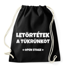PRINTFASHION LETÖRTÉTEK A TÜKRÜNKÖT 3 - Sportzsák, Tornazsák - Fekete tornazsák