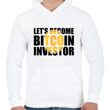 PRINTFASHION Lets-become-bitcoin-investor - Férfi kapucnis pulóver - Fehér női pulóver, kardigán