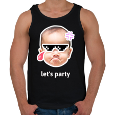 PRINTFASHION lets party - Férfi atléta - Fekete atléta, trikó