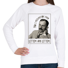 PRINTFASHION Lettem ami lettem - Babits Mihály - Női pulóver - Fehér női pulóver, kardigán