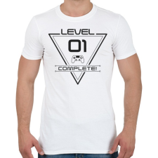 PRINTFASHION level-complete-01-gray - Férfi póló - Fehér férfi póló