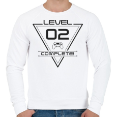 PRINTFASHION level-complete-02-gray - Férfi pulóver - Fehér