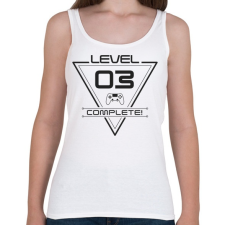 PRINTFASHION level-complete-03-gray - Női atléta - Fehér női trikó