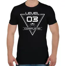 PRINTFASHION level-complete-03-white - Férfi póló - Fekete férfi póló