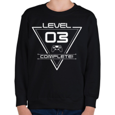 PRINTFASHION level-complete-03-white - Gyerek pulóver - Fekete gyerek pulóver, kardigán