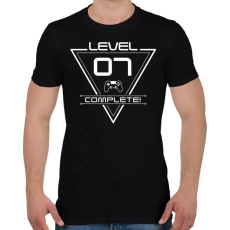 PRINTFASHION level-complete-07-white - Férfi póló - Fekete