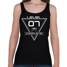 PRINTFASHION level-complete-07-white - Női atléta - Fekete női trikó