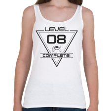 PRINTFASHION level-complete-08-grey - Női atléta - Fehér női trikó