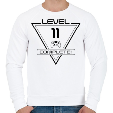 PRINTFASHION level-complete-11-black - Férfi pulóver - Fehér