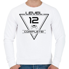 PRINTFASHION level-complete-12-black - Férfi pulóver - Fehér férfi pulóver, kardigán