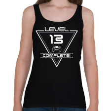 PRINTFASHION level-complete-13-white - Női atléta - Fekete női trikó