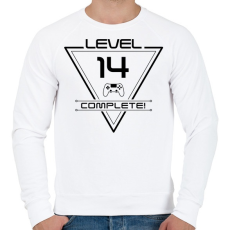 PRINTFASHION level-complete-14-black - Férfi pulóver - Fehér