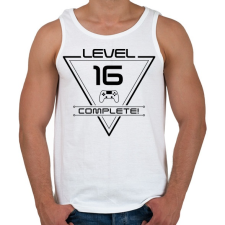 PRINTFASHION level-complete-16-black - Férfi atléta - Fehér atléta, trikó