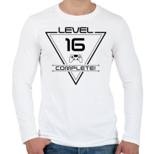 PRINTFASHION level-complete-16-black - Férfi hosszú ujjú póló - Fehér férfi póló