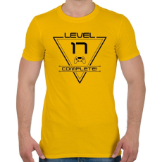 PRINTFASHION level-complete-17-black - Férfi póló - Sárga