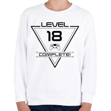 PRINTFASHION level-complete-18-black - Gyerek pulóver - Fehér
