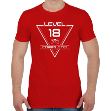 PRINTFASHION level-complete-18-white - Férfi póló - Piros férfi póló