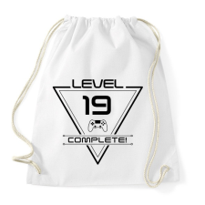 PRINTFASHION level-complete-19-black - Sportzsák, Tornazsák - Fehér tornazsák