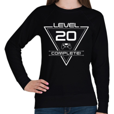 PRINTFASHION level-complete-20-white - Női pulóver - Fekete női pulóver, kardigán
