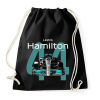 PRINTFASHION Lewis Hamilton 44 autóversenyző - fehér felirat - Sportzsák, Tornazsák - Fekete