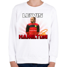 PRINTFASHION Lewis Hamilton Ferrari - Gyerek pulóver - Fehér gyerek pulóver, kardigán