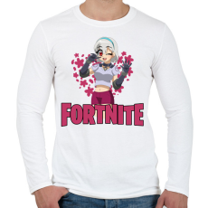 PRINTFASHION Lexa Fortnite - Férfi hosszú ujjú póló - Fehér