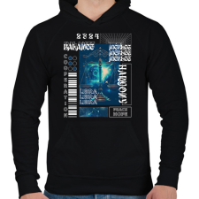 PRINTFASHION Libra - Streetwear style - Férfi kapucnis pulóver - Fekete férfi pulóver, kardigán