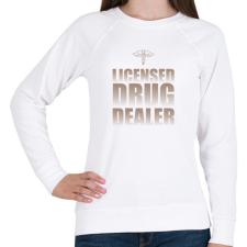 PRINTFASHION Licensed drug dealer - Pharmacist - Női pulóver - Fehér női pulóver, kardigán