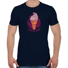 PRINTFASHION Lick me  - Férfi póló - Sötétkék