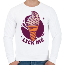 PRINTFASHION Lick me - Férfi pulóver - Fehér férfi pulóver, kardigán