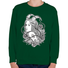 PRINTFASHION Lidérc - Gyerek pulóver - Sötétzöld