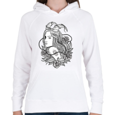 PRINTFASHION Lidérc - Női kapucnis pulóver - Fehér