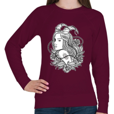 PRINTFASHION Lidérc - Női pulóver - Bordó női pulóver, kardigán