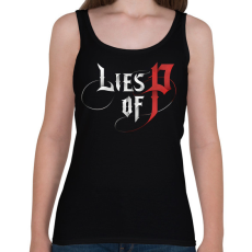 PRINTFASHION Lies of P - logo - Női atléta - Fekete